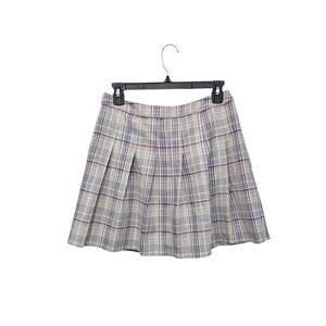 Nordstrom BP. Pleated Plaid Miniskirt Size Medium Purple/Pink